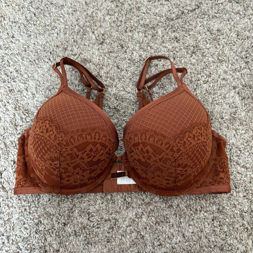 Aerie Lace Bra in Rich Brown